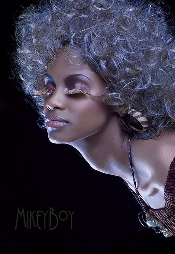 Male and Female model photo shoot of Michael Blackwood and JOAN in Studio Mikey, makeup by Kimberly Steward