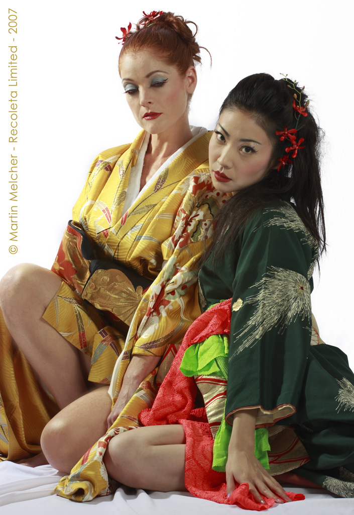 Female model photo shoot of Kitsuke kimono dressing and Tsubaki by Martin Melcher in Woolwich, London, wardrobe styled by Kitsuke kimono dressing