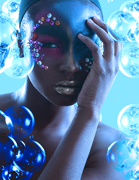 Female model photo shoot of Amarachi Onyeise by Alex Musicci, makeup by TANISHA TEE BURR