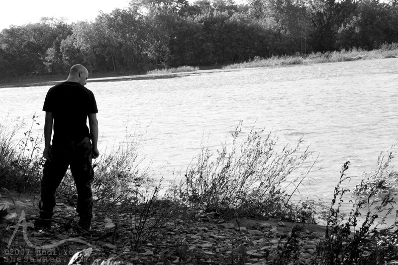 Male model photo shoot of HarleyN in Maumee River, Ohio