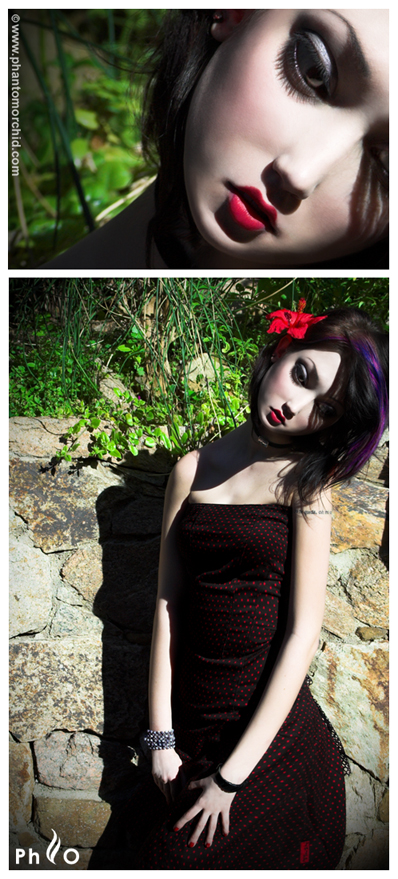 Female model photo shoot of Edible Red and Chelsea Darling by Phantom Orchid in Tossa Del Mar, Spain