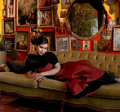 Female model photo shoot of Kimberly Vanessa in the Jesus wall