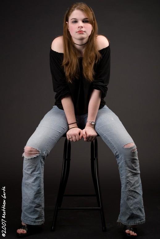 Female model photo shoot of Megan Vance by MatthewGarthPhotography in MG Studios