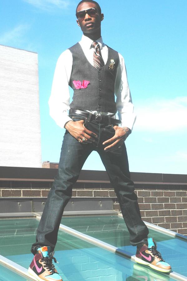 Male model photo shoot of Chris Salmon in brooklyn  liu campus