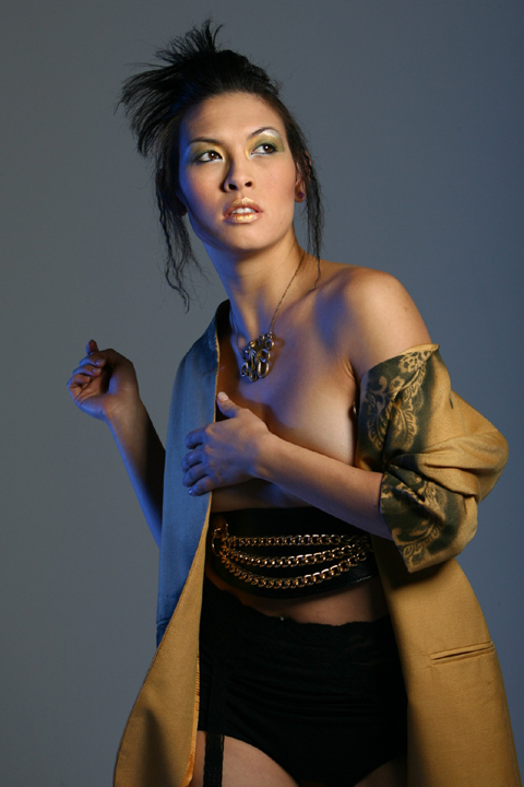 Female model photo shoot of jessi_ by steve prue in varet studios, makeup by jessi_
