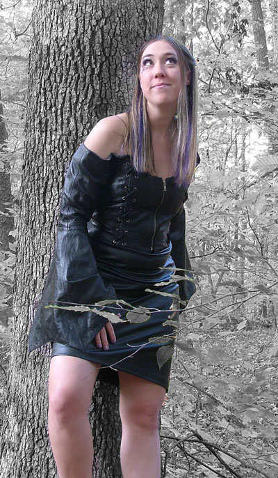 Female model photo shoot of Lady Labyrinth in blue ridge parkway
