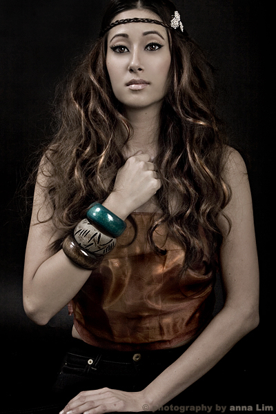 Female model photo shoot of Steph J R by Anna Cruz, makeup by Rebecca Liceaga and BlueVixen