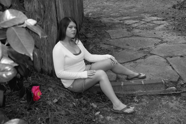 Female model photo shoot of Courtney Childers by andy bean photography in Iris Gardens