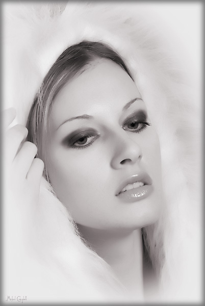 Female model photo shoot of Emilia Romania in Michael Campbell's studio