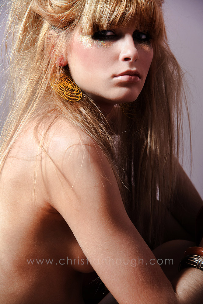 Female model photo shoot of Goda Cinaityte by Christian Hough, makeup by natasha hangyal