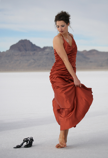 Male model photo shoot of Minimage in salt flats