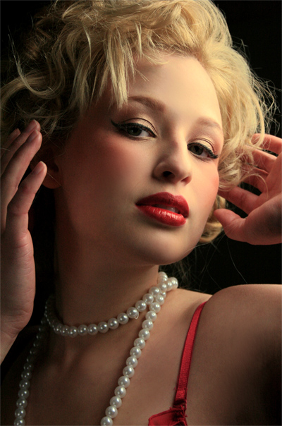 Female model photo shoot of Xtina_makeup artist and Katrina Sherwood by LeDeux Art