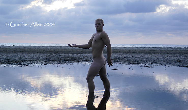 Male model photo shoot of Gunther Allen in Black's Beach - San Diego