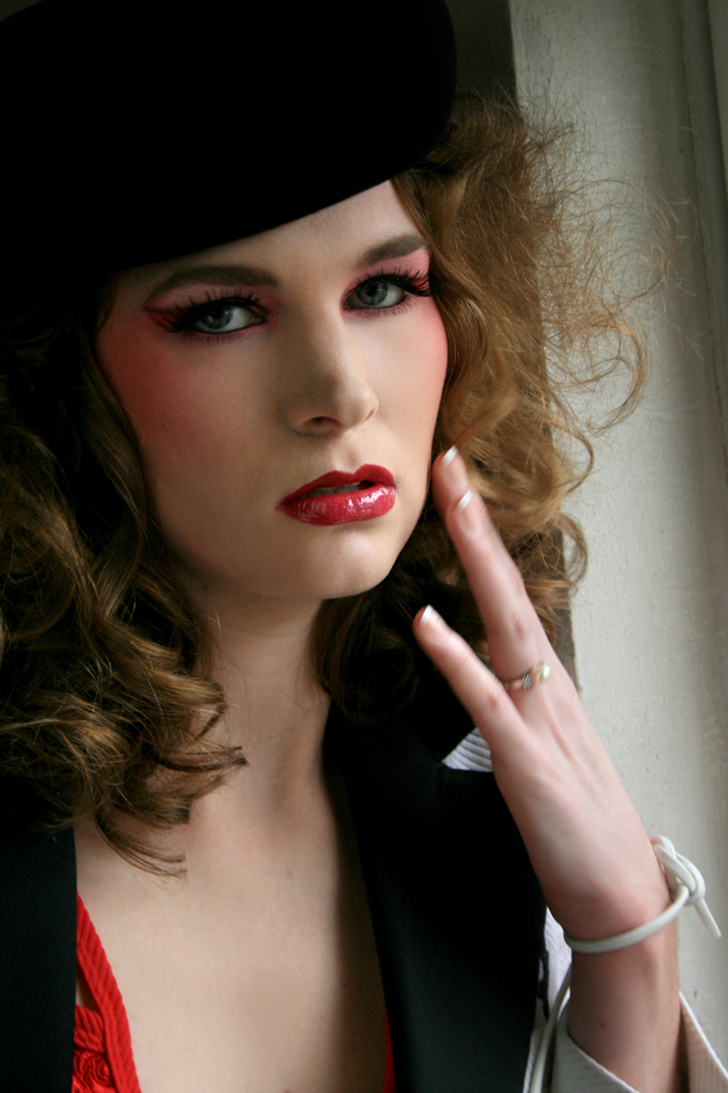 Female model photo shoot of Liz Brown by LeDeux Art in san leandro, makeup by Lauren Warner
