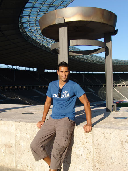Male model photo shoot of Athletic-Star in Olympic Stadium Berlin