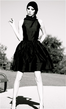 Female model photo shoot of Sophia M, clothing designed by Nuria Mata