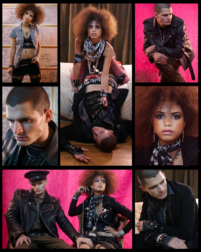 Male and Female model photo shoot of Metal Virgin, Janos and Luckyfox by Cesar Cuevas, makeup by Holly Bilicki