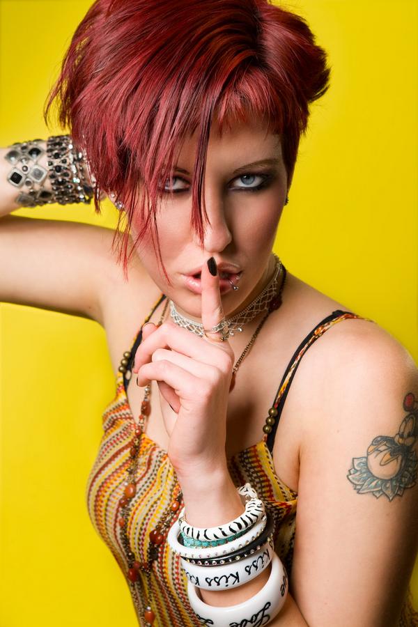 Female model photo shoot of BettyMetal by Corey Ward, makeup by SabrinaMaries
