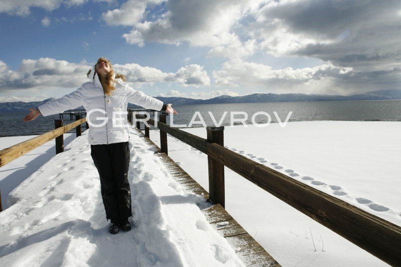 Female model photo shoot of GL Photography in Lake Tahoe, California 