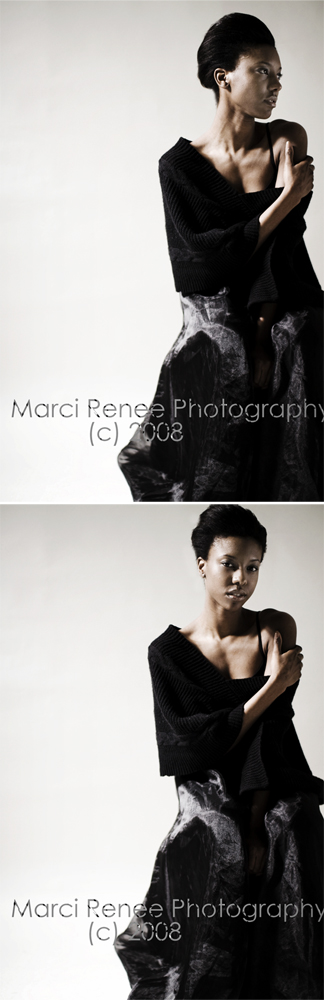 Female model photo shoot of Marci Renee in studio