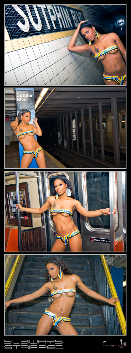 Male and Female model photo shoot of Subways Stripped and Reicha  by C    A    T    _    6 in Queens, NY, makeup by Rosaline Arthur