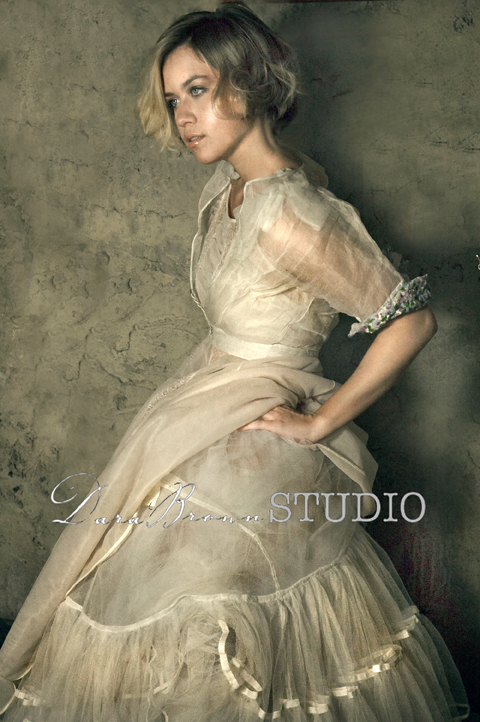Female model photo shoot of Nicoletta de la Brown  and GrayVII in Studio