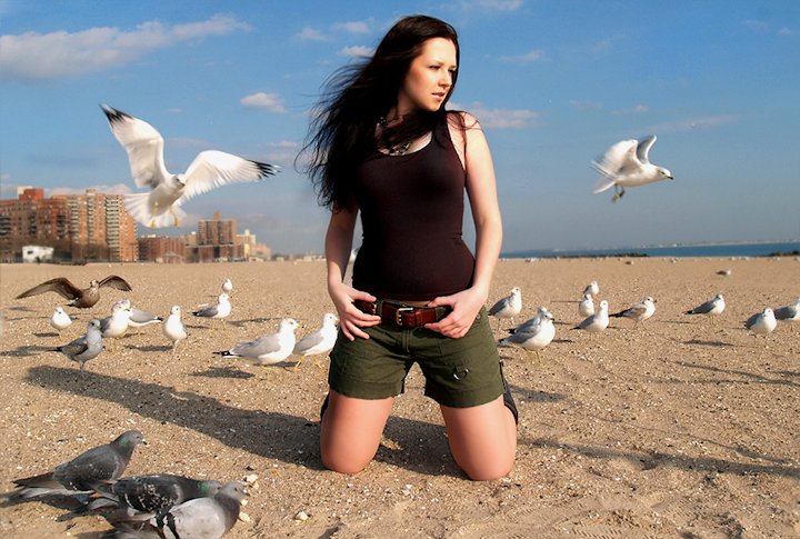 Female model photo shoot of Alina NYC in Brighton Beach, NY, clothing designed by EVDATH 