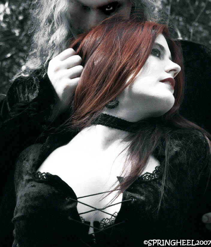 Male and Female model photo shoot of EndersFolly and Miz Amykins by SPRINGHEEL  in Cemetary