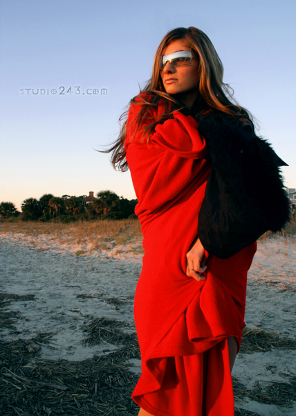 Female model photo shoot of Heather M Myrick by mukiovatai in Tybee - Winter, makeup by Krista Marie aka Kma