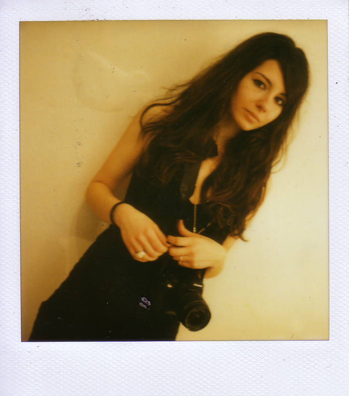 Female model photo shoot of Sample Polaroids, wardrobe styled by holly ross