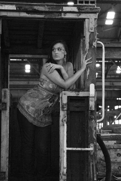 Female model photo shoot of Alouette Marsh by Robert Wray