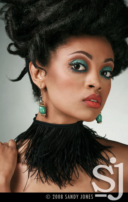 Female model photo shoot of Samiya by Hillwoman2 in Studio, makeup by Faces By Tonja Johnson