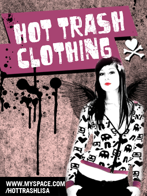 Female model photo shoot of Hot Trash Clothing