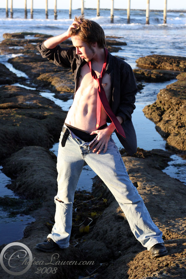 Male model photo shoot of Robert Ruud in Ocean Beach, CA