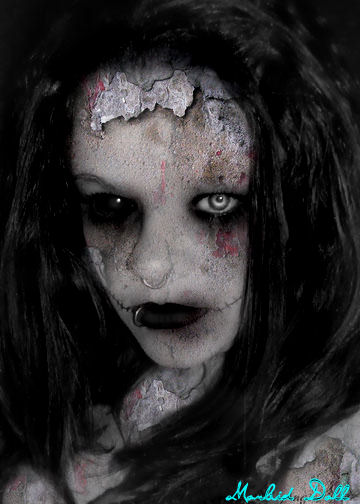 Female model photo shoot of Morbid Doll Studio in There is no MUA, this is completly manipulated., retouched by Morbid Doll Manipulated