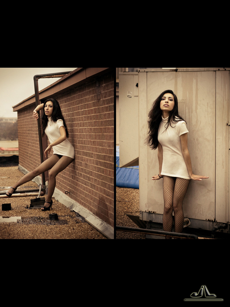 Female model photo shoot of Ameri in roof in rain and 40 degrees :)
