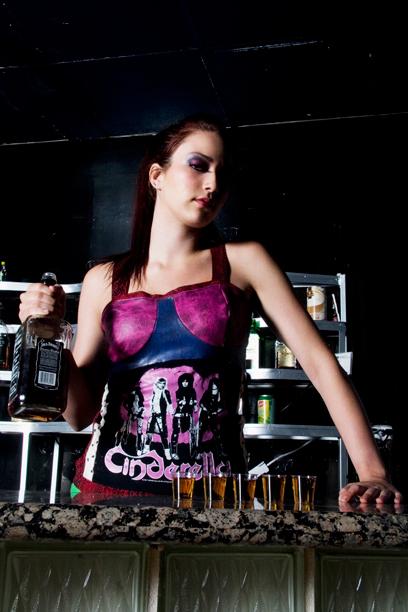 Female model photo shoot of HellRazor and Heather Doyle by Sarah T in Metal Bar