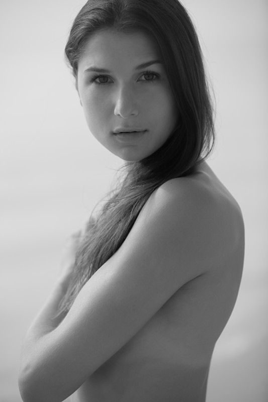 Female model photo shoot of Lena Vesel by Bryan Benoit in Miami Beach, FL, makeup by Jaimie