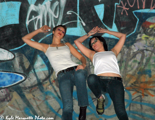 Female model photo shoot of AprrrrilMarieee and Shea Christine by Kyle Marquette Photo in FDR skatepark, PA.