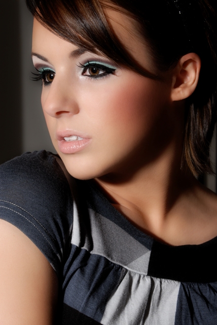 Female model photo shoot of Ally Zwonok Celebrity Makeup Artist