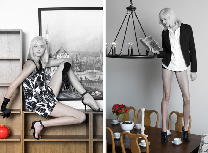 Female model photo shoot of Galya Kovalyova, wardrobe styled by Katherine Mahony