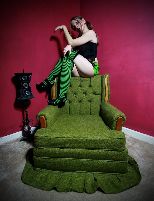Female model photo shoot of Abbyvdet by cory mcburnett in The Grudge room