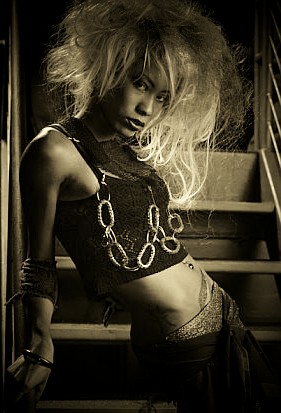 Female model photo shoot of Bretagne in NY- Club Arena