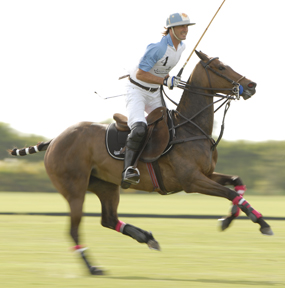 Male model photo shoot of Pierre Zonzon in Polo game at Palm Beach for Jaeger-LeCoultre