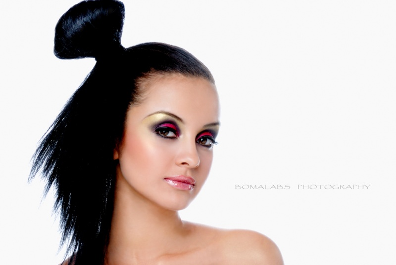 Female model photo shoot of Claudia Rocio by BOMALABS, makeup by Kimberly Jagger