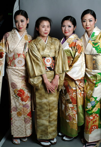 Female model photo shoot of Kitsuke kimono dressing and Tsubaki by stevejonesimages in M1NT, Jermyn Street, London, UK, wardrobe styled by Kitsuke kimono dressing