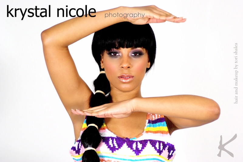 Female model photo shoot of iklectic beauty by Krystal Nicole Photo, hair styled by tori shalea