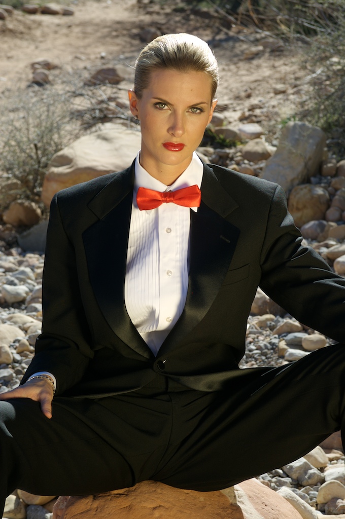 Male and Female model photo shoot of Speedline Foto and Sally Gibbs in Red Rock Canyon, Nevada, makeup by Make-up by Talia