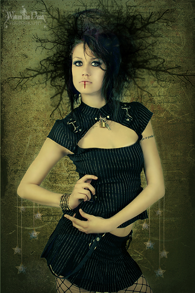 Female model photo shoot of This Dress Is A Weapon and Chelsea Darling by WakentheDead in UK
