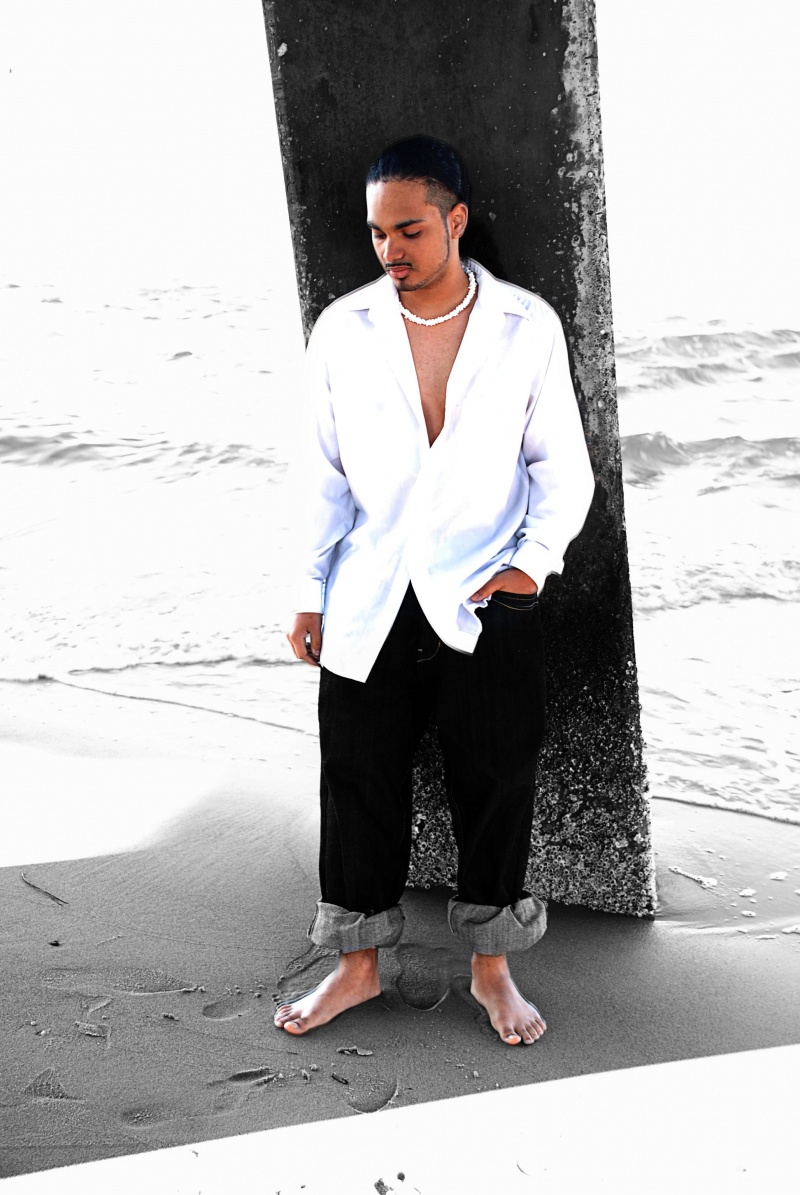 Male model photo shoot of Papi Loco in great neck beach in virginia